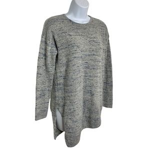 PUREJILL Marled Wool & Cashmere Blend Asymmetrical Cut Sweater Sz XS